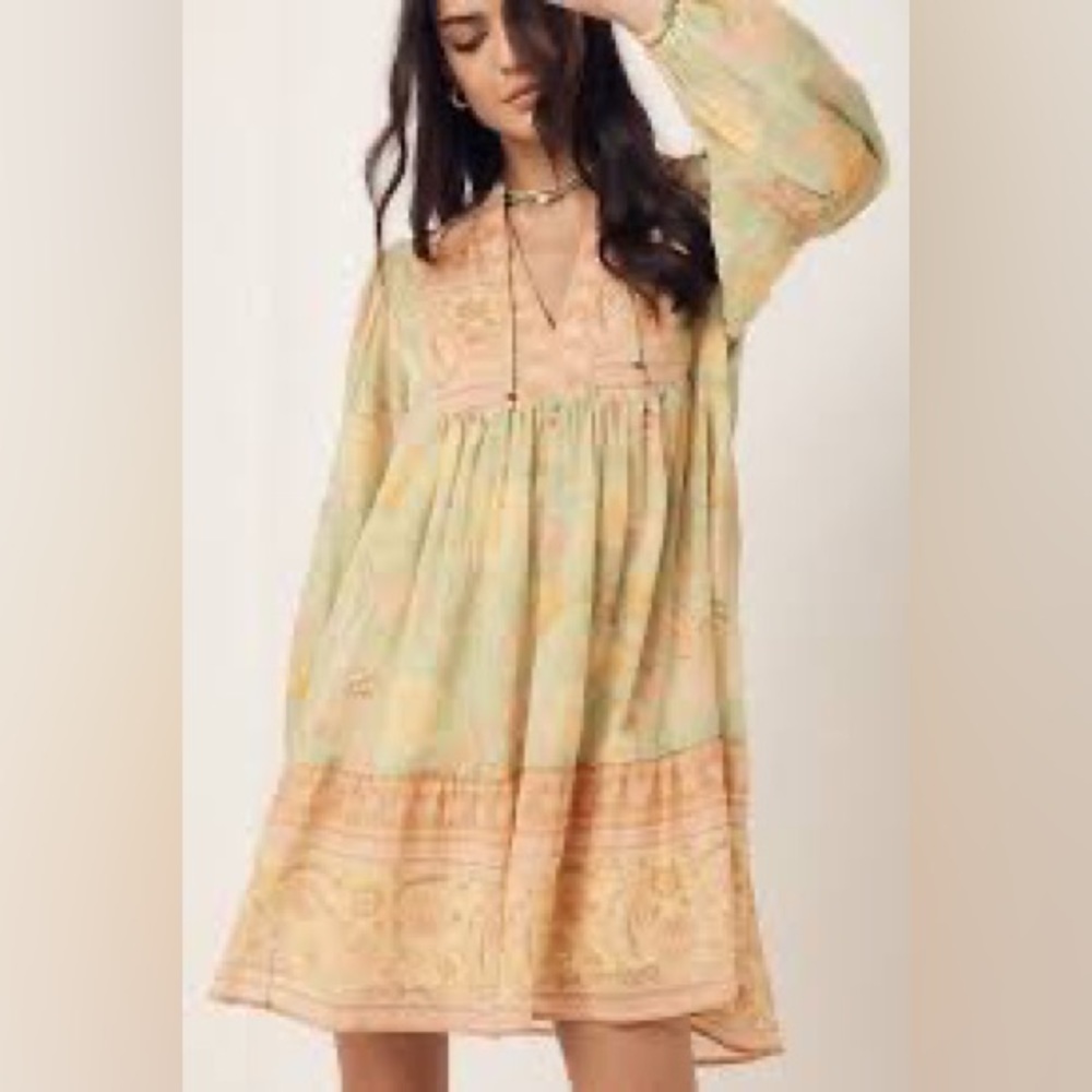 SPELL Butterfly Boho Tunic Dress GUC Medium